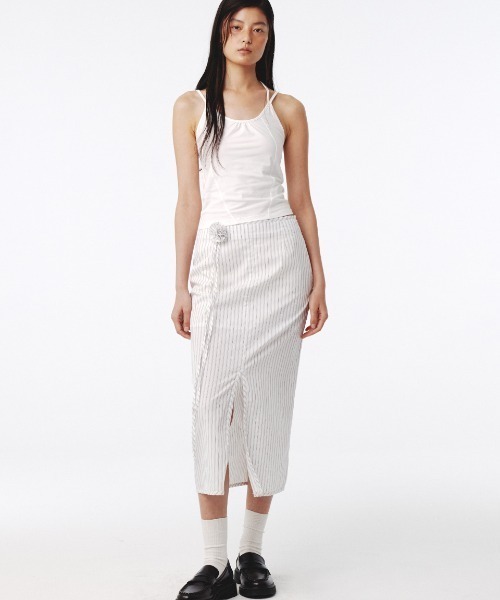 Kijun(キジュン)の「Kijun/キジュン Double Strap Tank Top タンクトップ(タンクトップ・レディース・チャコール/オフホワイト/スカイブルー・S/M)」の14枚目の写真