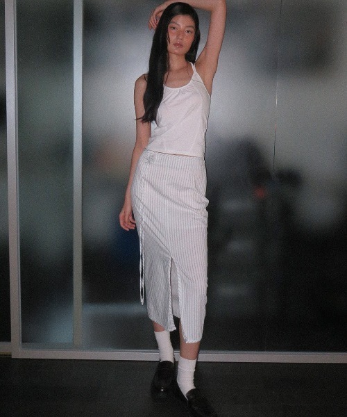 Kijun(キジュン)の「Kijun/キジュン Double Strap Tank Top タンクトップ(タンクトップ・レディース・チャコール/オフホワイト/スカイブルー・S/M)」の17枚目の写真