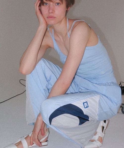 Kijun(キジュン)の「Kijun/キジュン Double Strap Tank Top タンクトップ(タンクトップ・レディース・チャコール/オフホワイト/スカイブルー・S/M)」の4枚目の写真