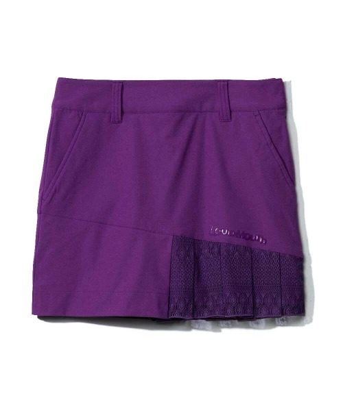 Loudmouth(ラウドマウス)の「LOUDMOUTH/ラウドマウス ゴルフウェア ブランド ロゴ 8WAYストレッチ プリーツ レース ミニ スカート 吸汗速乾 UV 接触冷感(スカート・レディース・ターコイズブルー/ホワイト/パープル/ブラック・LL/M/L)」の21枚目の写真