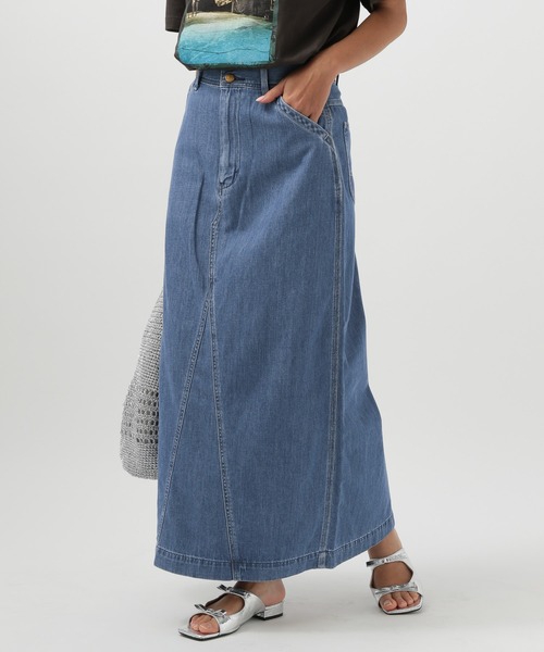 Lee（リー）の「【Lee(リー)】別注マキシスカート（スカート・レディース・インディゴブルー/サックスブルー・FREE）」の11枚目の写真