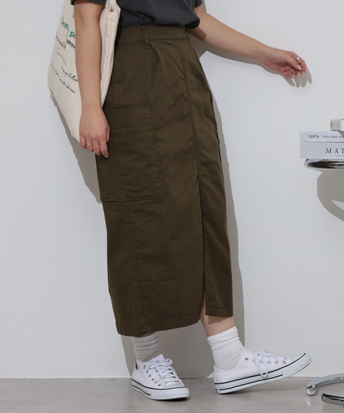 atONE(アットワン)の「ストレッチタイトスカート(スカート・レディース・ブラック/カーキ/ベージュ・M/L/LL/3L/4L)」の13枚目の写真