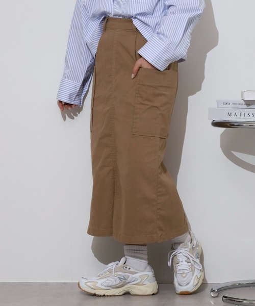 atONE(アットワン)の「ストレッチタイトスカート(スカート・レディース・ブラック/カーキ/ベージュ・M/L/LL/3L/4L)」の8枚目の写真
