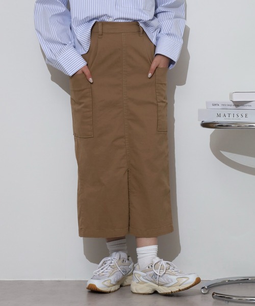 atONE(アットワン)の「ストレッチタイトスカート(スカート・レディース・ブラック/カーキ/ベージュ・M/L/LL/3L/4L)」の9枚目の写真