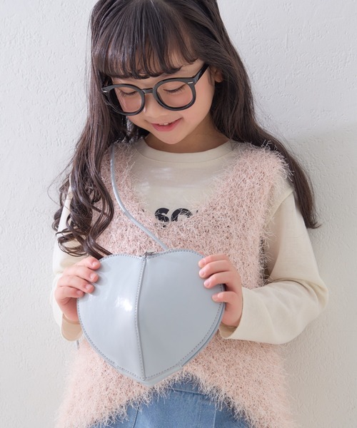 CIAOPANIC TYPY（チャオパニックティピー）の「【KIDS】ハート型BAG（ボディバッグ/ウエストポーチ・キッズ・ブラック/サックスブルー/ピンク・ONE SIZE）」の5枚目の写真