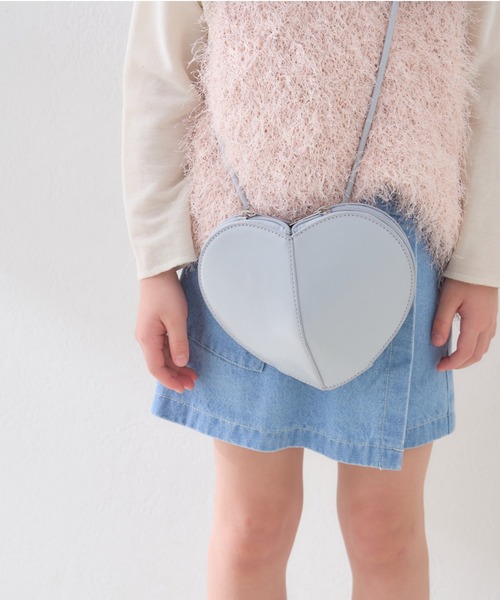 CIAOPANIC TYPY（チャオパニックティピー）の「【KIDS】ハート型BAG（ボディバッグ/ウエストポーチ・キッズ・ブラック/サックスブルー/ピンク・ONE SIZE）」の8枚目の写真