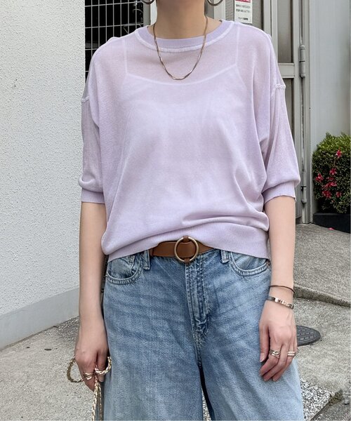 【 eL(エル) 】3G Fishnet Pullover (プルオーバー) Fine Jersey Wide-Leg Pant | EILEEN FISHER