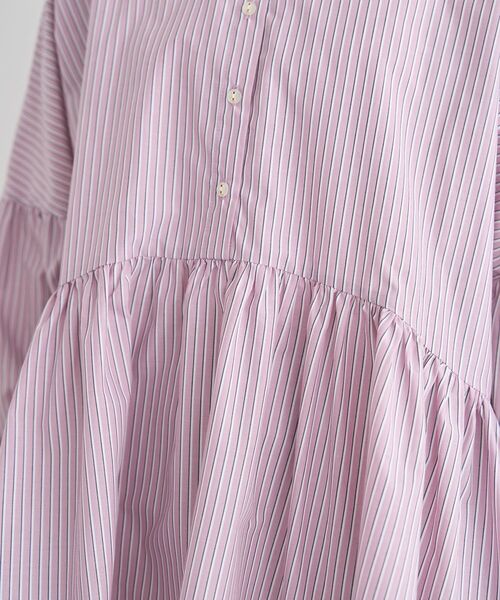 ELENCARE DUE(エレンカーレデュエ)の「・ELENCARE DUE ストライプシャツチュニック(チュニック・レディース・ベージュ/ミント/ピンク/オフホワイト・FREE)」の22枚目の写真