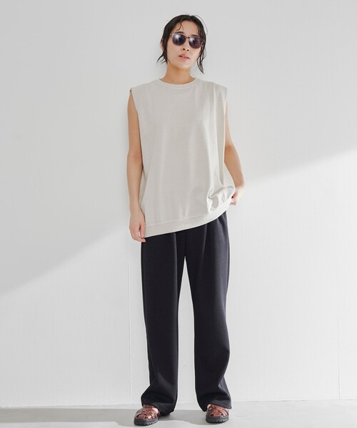 STAR&STRIPE(スターアンドストライプ)の「STAR&STRIPE(スターアンドストライプ)クルーネック ベスト(Tシャツ/カットソー・レディース・ダークグレー/ナチュラル・FREE)」の20枚目の写真