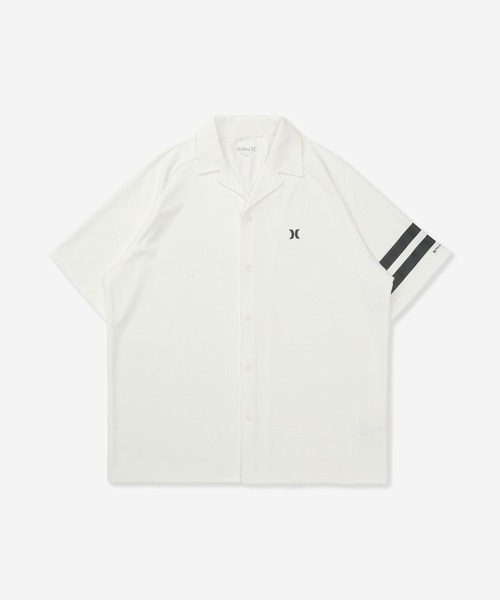 Hurley (ハーレー)の「【Hurley/ハーレー】水陸両用半袖ラッシュシャツ UPF50+ 吸汗速乾 ICON OVRSZD SS SHIRTS(ラッシュガード・メンズ・ブラック/ブラック系その他/カーキブラウン/ホワイト・SMALL/LARGE/MEDIUM/X-LARGE)」の2枚目の写真