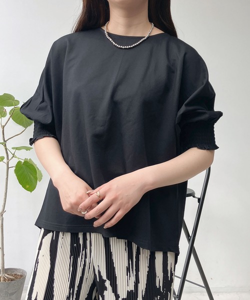 セール】○接触冷感 シャーリング半袖プルオーバー（Tシャツ