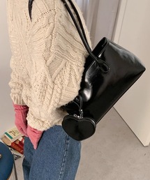 ハートポーチ付きヴィンテージハンドバッグ