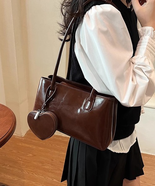 Dita Muaj.(ディータムアージュ)の「ハートポーチ付きヴィンテージハンドバッグ(ハンドバッグ・レディース・レッド/ブラウン/ブラック・FREE)」の7枚目の写真