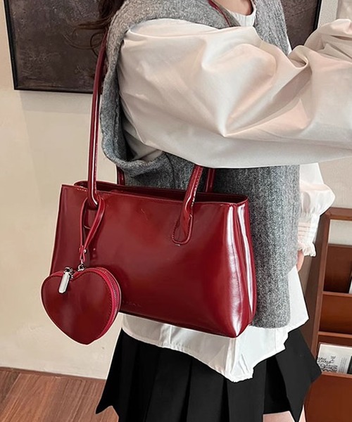 Dita Muaj.(ディータムアージュ)の「ハートポーチ付きヴィンテージハンドバッグ(ハンドバッグ・レディース・レッド/ブラウン/ブラック・FREE)」の10枚目の写真
