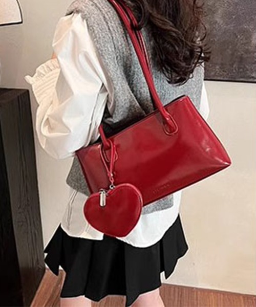 Dita Muaj.(ディータムアージュ)の「ハートポーチ付きヴィンテージハンドバッグ(ハンドバッグ・レディース・レッド/ブラウン/ブラック・FREE)」の11枚目の写真
