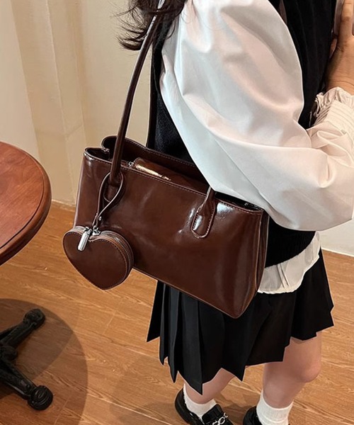 Dita Muaj.(ディータムアージュ)の「ハートポーチ付きヴィンテージハンドバッグ(ハンドバッグ・レディース・レッド/ブラウン/ブラック・FREE)」の9枚目の写真