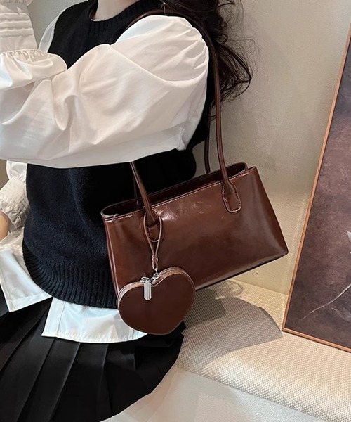 Dita Muaj.(ディータムアージュ)の「ハートポーチ付きヴィンテージハンドバッグ(ハンドバッグ・レディース・レッド/ブラウン/ブラック・FREE)」の6枚目の写真