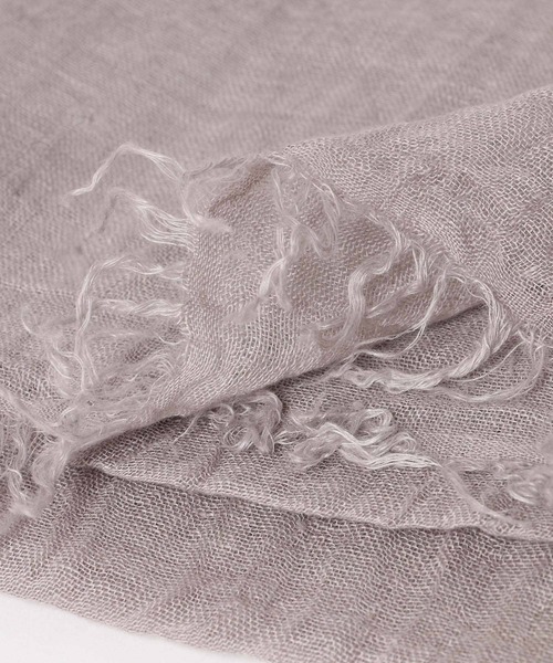 URBAN RESEARCH Sonny Label（アーバンリサーチサニーレーベル）の「イタリア製リネンストール（ストール/ショール・レディース・ベージュ/ネイビー/ブルー・ONE）」の7枚目の写真