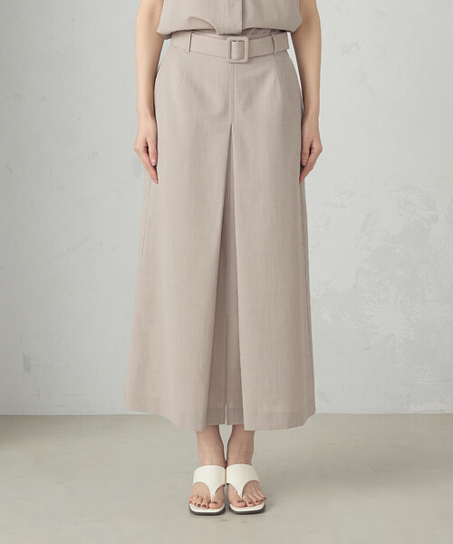 COMME CA ISM（コムサイズム）の「【セットアップ対応】ベルテッドタックスカート（スカート・レディース・チャコール/ベージュ・MEDIUM/LARGE）」の11枚目の写真