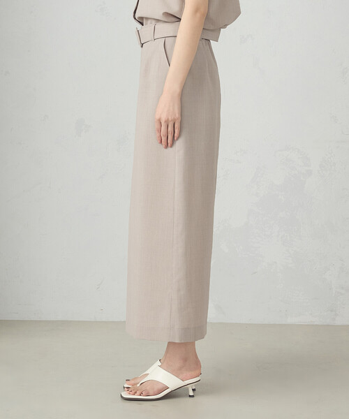 COMME CA ISM（コムサイズム）の「【セットアップ対応】ベルテッドタックスカート（スカート・レディース・チャコール/ベージュ・MEDIUM/LARGE）」の12枚目の写真