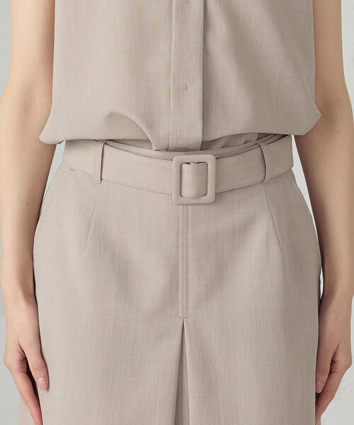 COMME CA ISM（コムサイズム）の「【セットアップ対応】ベルテッドタックスカート（スカート・レディース・チャコール/ベージュ・MEDIUM/LARGE）」の14枚目の写真