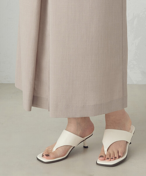 COMME CA ISM（コムサイズム）の「【セットアップ対応】ベルテッドタックスカート（スカート・レディース・チャコール/ベージュ・MEDIUM/LARGE）」の16枚目の写真