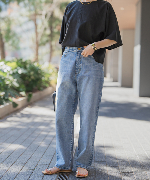 Spick & Span（スピックアンドスパン）の「5 1/2 STRAIGHT FIT DENIM（デニムパンツ・レディース・サックスブルー/ブルー系その他・26/27/28/29）」の13枚目の写真