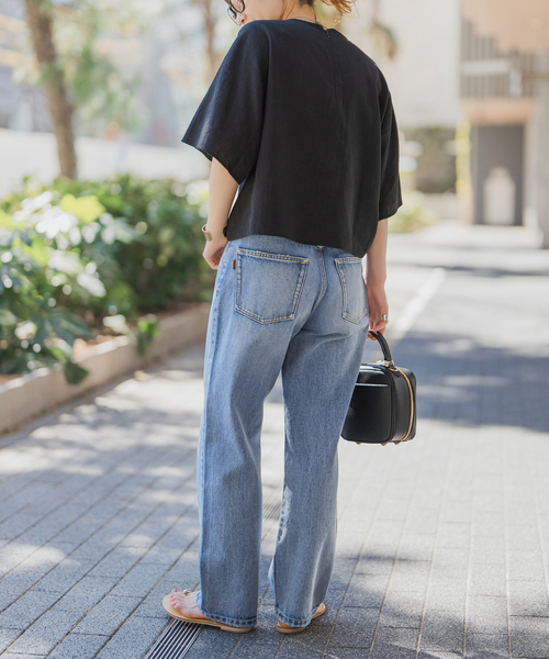 Spick & Span（スピックアンドスパン）の「5 1/2 STRAIGHT FIT DENIM（デニムパンツ・レディース・サックスブルー/ブルー系その他・26/27/28/29）」の19枚目の写真