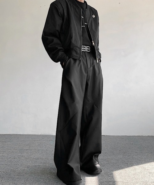 CERCA（チェルカ）の「【NOWLE】ルーズシルエット ハイウエスト フレアパンツ（スラックス・メンズ・アッシュブラウン・MEDIUM/LARGE/SMALL/X-LARGE）」の13枚目の写真