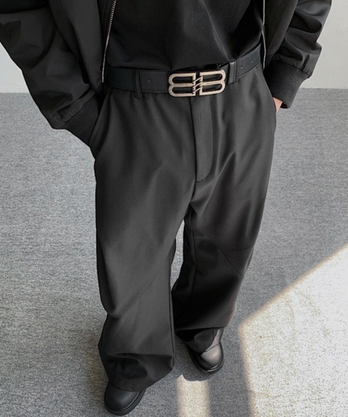 CERCA（チェルカ）の「【NOWLE】ルーズシルエット ハイウエスト フレアパンツ（スラックス・メンズ・アッシュブラウン・MEDIUM/LARGE/SMALL/X-LARGE）」の12枚目の写真