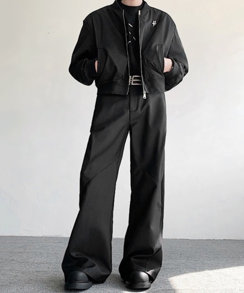 CERCA（チェルカ）の「【NOWLE】ルーズシルエット ハイウエスト フレアパンツ（スラックス・メンズ・アッシュブラウン・MEDIUM/LARGE/SMALL/X-LARGE）」の10枚目の写真