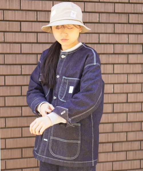 BROOKLYN OVERALL（ブルックリンオーバーオール）の「デニムカバーオール（デニムジャケット・レディース・ブルー/ネイビー・FREE）」の11枚目の写真