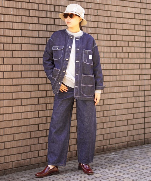 BROOKLYN OVERALL（ブルックリンオーバーオール）の「デニムカバーオール（デニムジャケット・レディース・ブルー/ネイビー・FREE）」の10枚目の写真