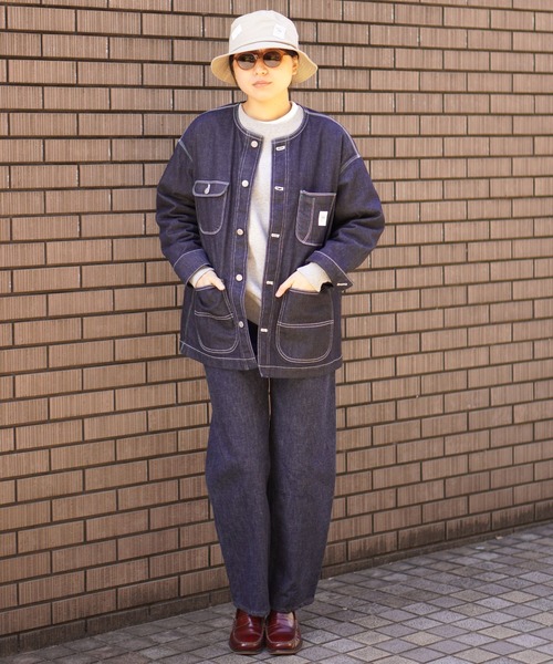 BROOKLYN OVERALL（ブルックリンオーバーオール）の「デニムカバーオール（デニムジャケット・レディース・ブルー/ネイビー・FREE）」の9枚目の写真