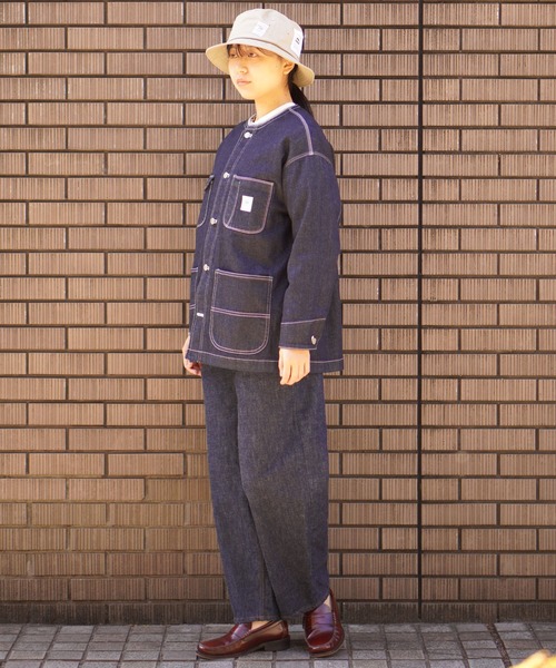 BROOKLYN OVERALL（ブルックリンオーバーオール）の「デニムカバーオール（デニムジャケット・レディース・ブルー/ネイビー・FREE）」の14枚目の写真