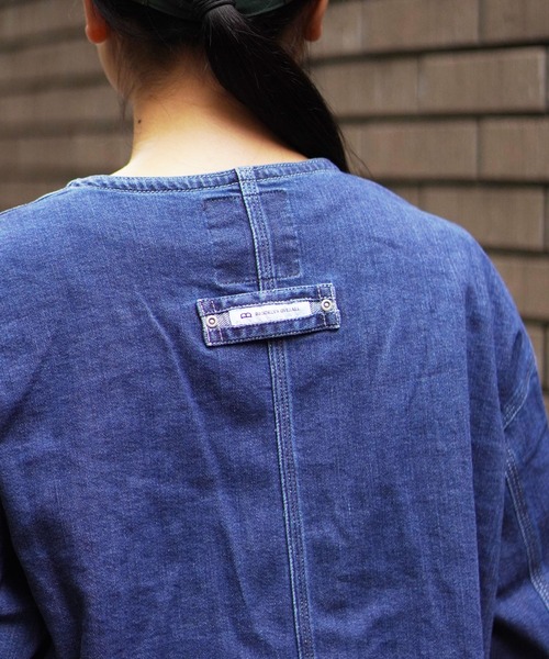 BROOKLYN OVERALL（ブルックリンオーバーオール）の「デニムカバーオール（デニムジャケット・レディース・ブルー/ネイビー・FREE）」の21枚目の写真