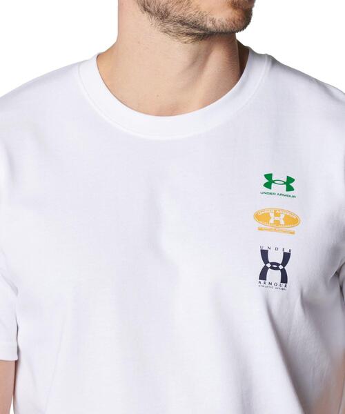 UNDER ARMOUR(アンダーアーマー)の「UAヘビーウエイト エボリューション ロゴ ショートスリーブ Tシャツ(ライフスタイル/メンズ)(Tシャツ/カットソー・メンズ・ホワイト・M/5XL/L/S/2XL/3XL/XL/4XL)」の4枚目の写真
