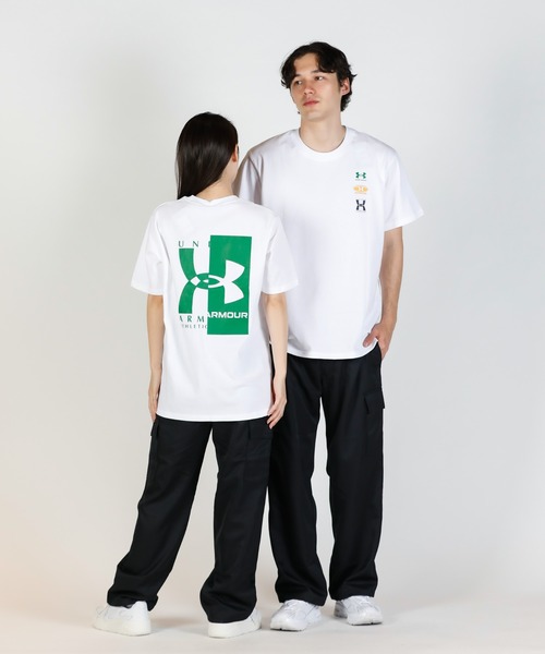 UNDER ARMOUR(アンダーアーマー)の「UAヘビーウエイト エボリューション ロゴ ショートスリーブ Tシャツ(ライフスタイル/メンズ)(Tシャツ/カットソー・メンズ・ホワイト・M/5XL/L/S/2XL/3XL/XL/4XL)」の8枚目の写真