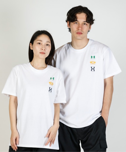 UNDER ARMOUR(アンダーアーマー)の「UAヘビーウエイト エボリューション ロゴ ショートスリーブ Tシャツ(ライフスタイル/メンズ)(Tシャツ/カットソー・メンズ・ホワイト・M/5XL/L/S/2XL/3XL/XL/4XL)」の5枚目の写真