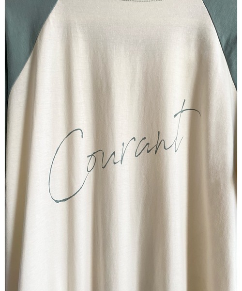 She's Closet（シーズクローゼット）の「ロゴバックプリント半袖ロング丈ラグランTシャツワンピース（ワンピース・レディース・チャコールグレー/アイボリー・FREE）」の5枚目の写真