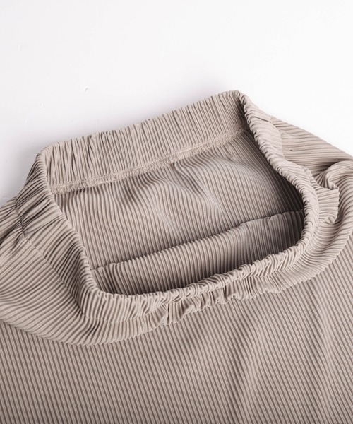 lesperance（レスぺランス）の「Iラインプリーツスカート（スカート・レディース・モカ/ベージュ/ブラック/ライトグレー/レオパード/ブラック×ホワイト/ブラック×ブルー・L/M）」の14枚目の写真