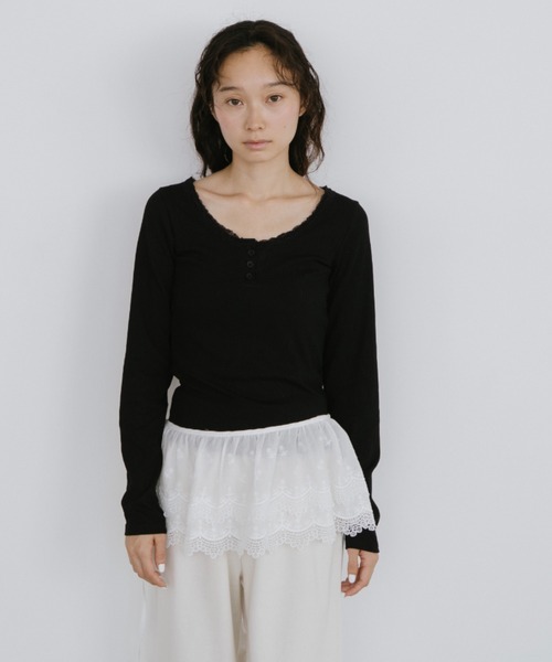 duei(デュイ)の「レースレイヤードラップフリルミニスカート(スカート・レディース・ホワイト・FREE)」の16枚目の写真