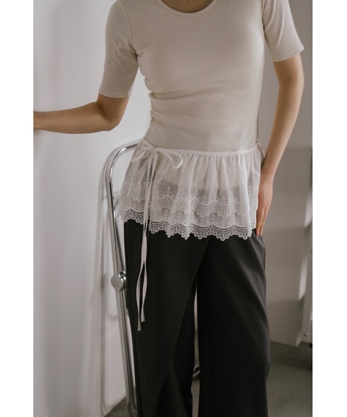 duei(デュイ)の「レースレイヤードラップフリルミニスカート(スカート・レディース・ホワイト・FREE)」の18枚目の写真