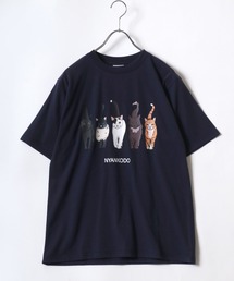 神保町にゃんこ堂 猫プリントTシャツ レディース