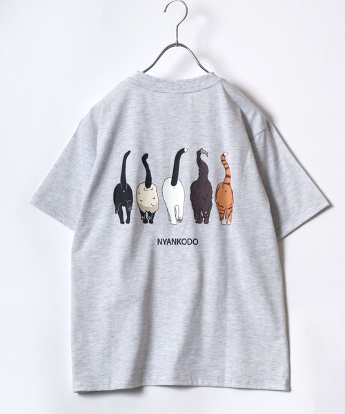 Salong hameu(サロン ハミュー)の「神保町にゃんこ堂 猫プリントTシャツ レディース(Tシャツ/カットソー・レディース・ネイビー系2/ホワイト系その他2/ブラック系その他/ホワイト系その他/ネイビー系1/スミクロ・M/L)」の11枚目の写真