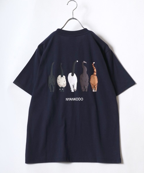 Salong hameu(サロン ハミュー)の「神保町にゃんこ堂 猫プリントTシャツ レディース(Tシャツ/カットソー・レディース・ネイビー系2/ホワイト系その他2/ブラック系その他/ホワイト系その他/ネイビー系1/スミクロ・M/L)」の19枚目の写真