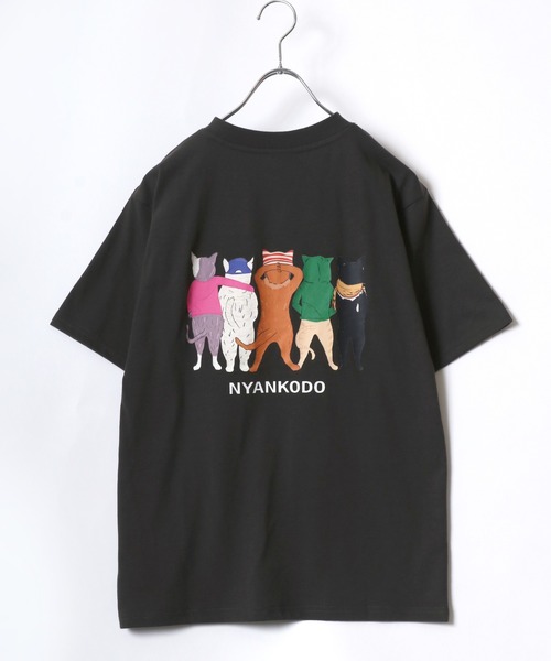 Salong hameu(サロン ハミュー)の「神保町にゃんこ堂 猫プリントTシャツ レディース(Tシャツ/カットソー・レディース・ネイビー系2/ホワイト系その他2/ブラック系その他/ホワイト系その他/ネイビー系1/スミクロ・M/L)」の15枚目の写真