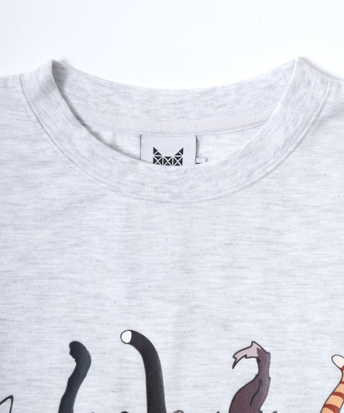 Salong hameu(サロン ハミュー)の「神保町にゃんこ堂 猫プリントTシャツ レディース(Tシャツ/カットソー・レディース・ネイビー系2/ホワイト系その他2/ブラック系その他/ホワイト系その他/ネイビー系1/スミクロ・M/L)」の22枚目の写真