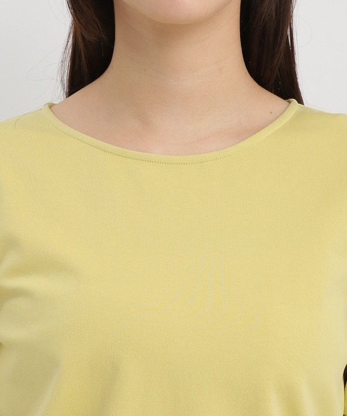 Andemiu(アンデミュウ)の「ソデボタンカットTシャツ451396(Tシャツ/カットソー・レディース・ブラック/チャコールグレー/ライム/オフホワイト/ブルー・FREE)」の18枚目の写真