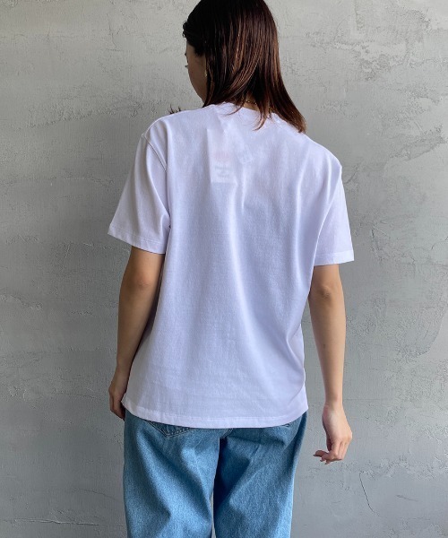 DANTON（ダントン）の「[DANTON/ダントン] ワンポイントロゴ ポケットTシャツ（Tシャツ/カットソー・レディース・ネイビー/グレイッシュベージュ/ホワイト/ライトグレー/チャコールグレー・S/M/XS）」の20枚目の写真